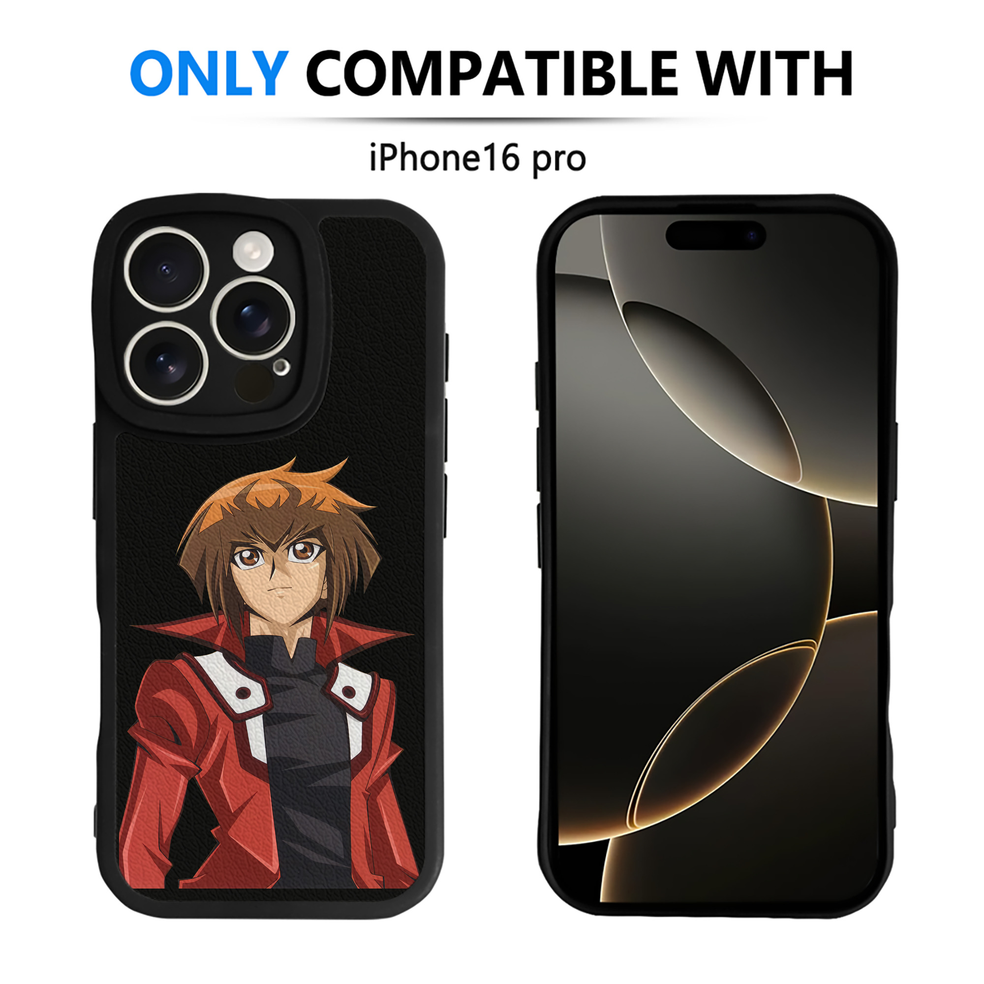（画像用） 遊☆戯☆王 Yu-Gi-Oh! 【iPhone 16シリーズ対応】シリコンスマホケース（レザー調） 材質：シリコン